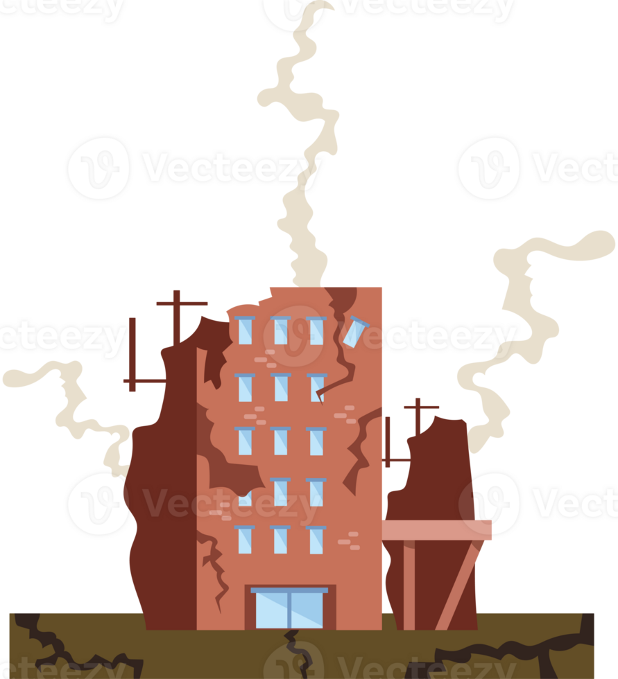 A cartoon building with smoke coming out of it png
