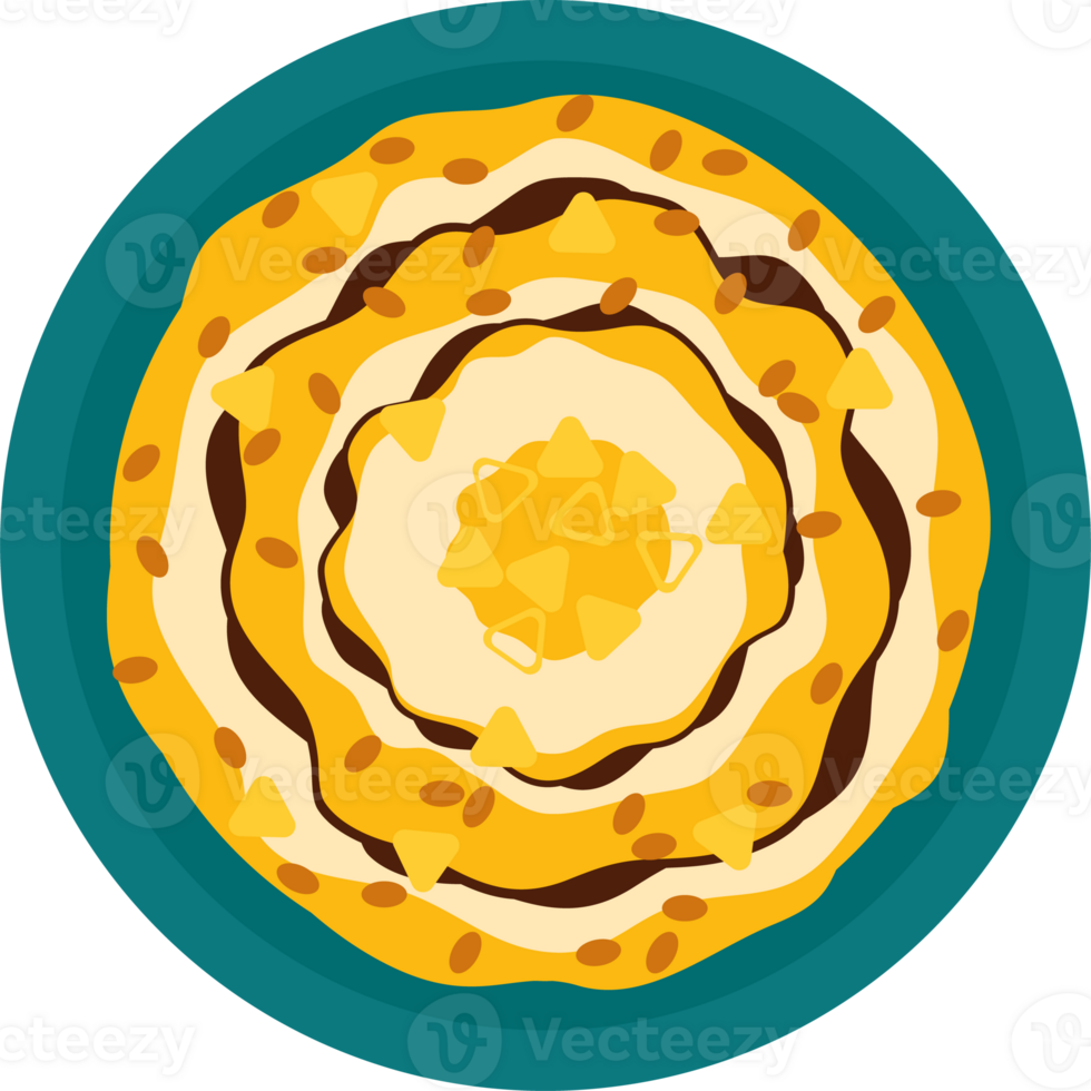 A circular plate with food on it png