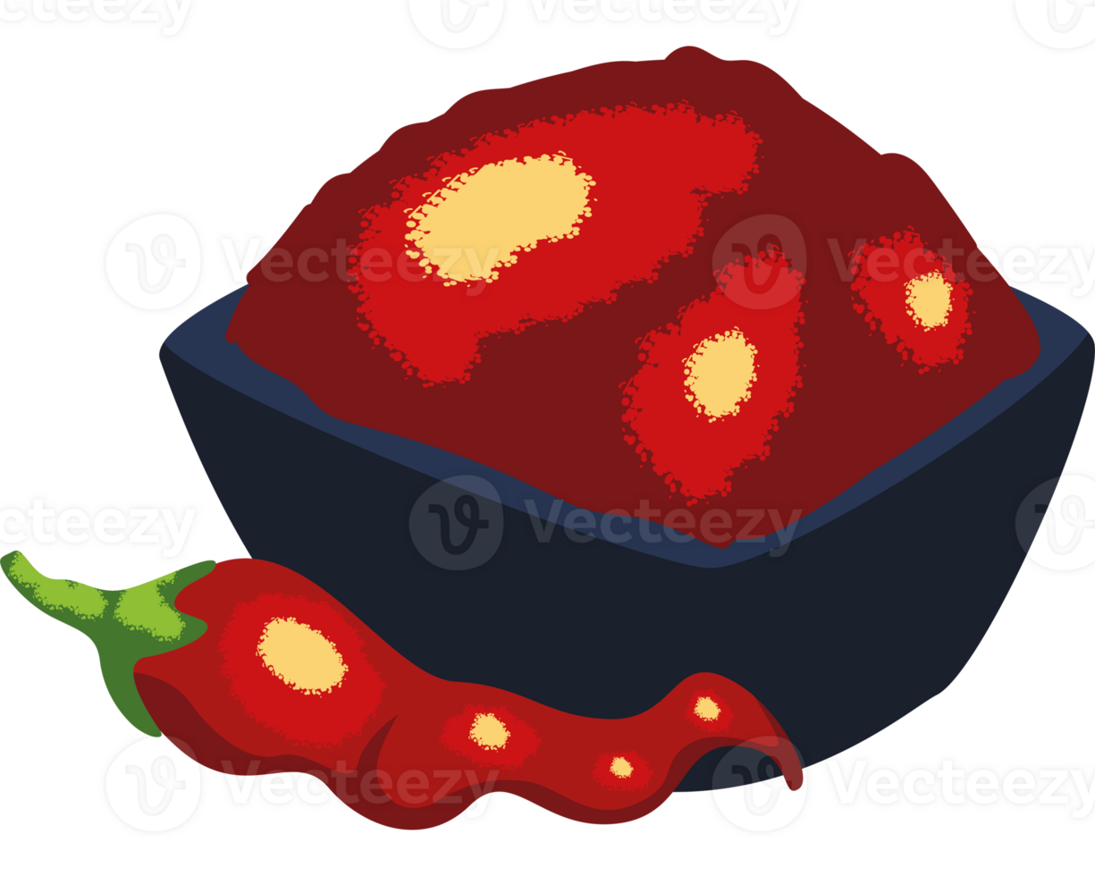 A bowl of red chili peppers and a bowl of chili peppers png