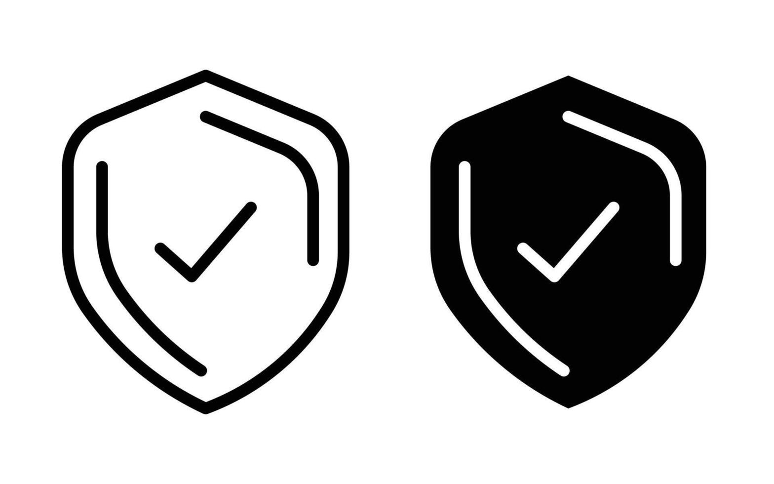 Shield check mark icon. Protection approve sign. Security shield protection icon with tick symbol. vector