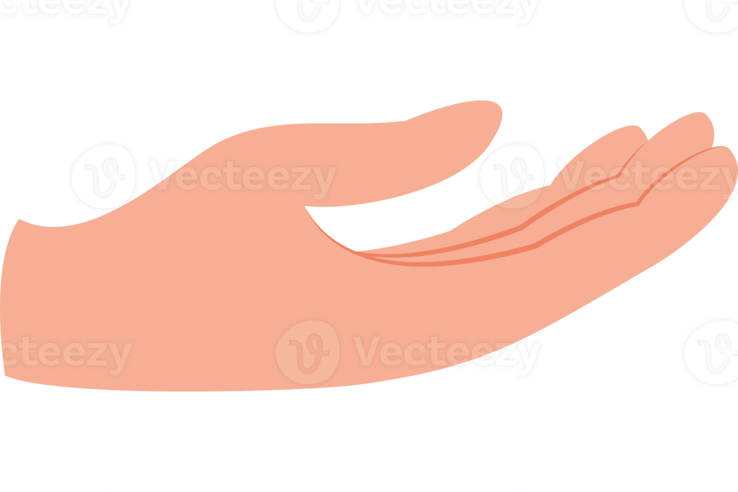 A hand with a palm open to receive something png