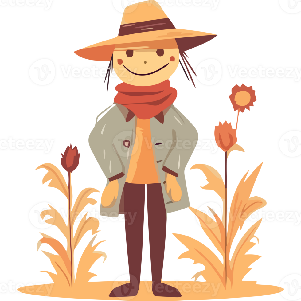Scarecrow in autumn png