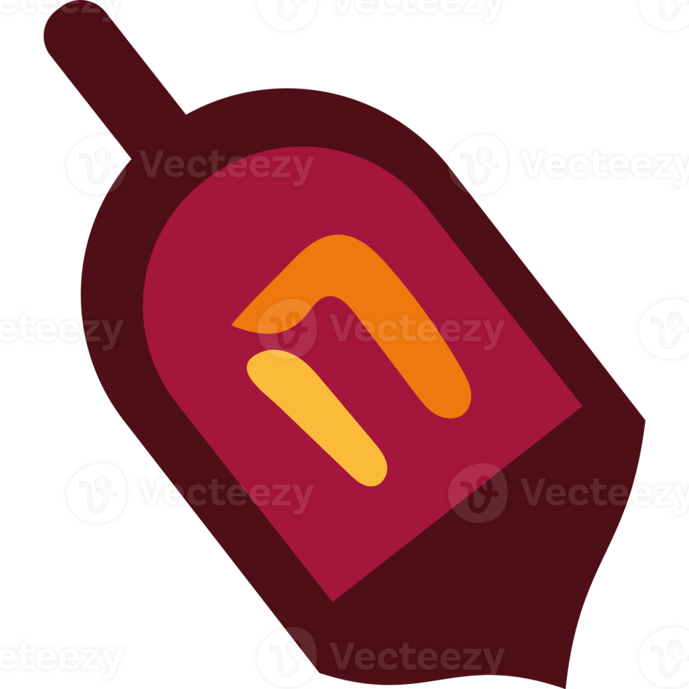 A red and orange pen with a yellow and orange letter n png