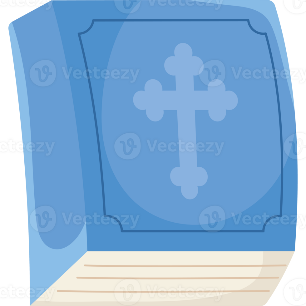 A blue book with a cross on it png