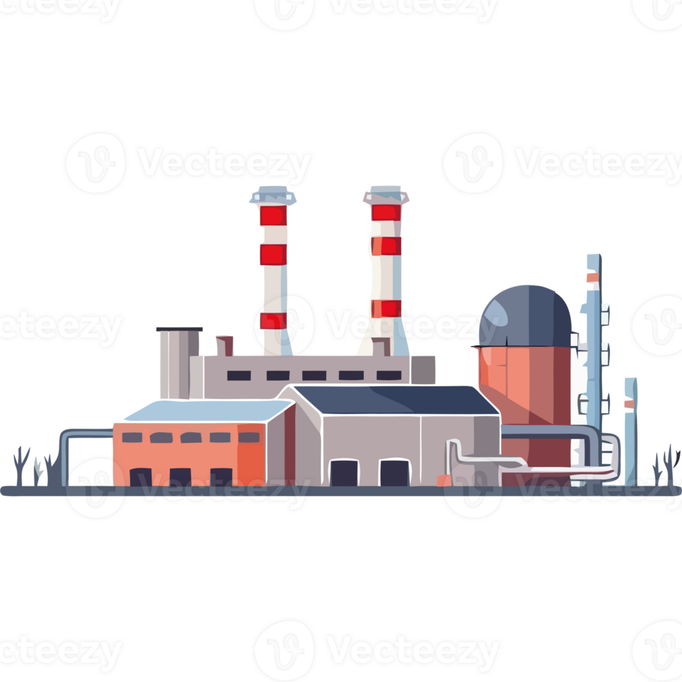 An illustration of a factory with pipes and pipes png