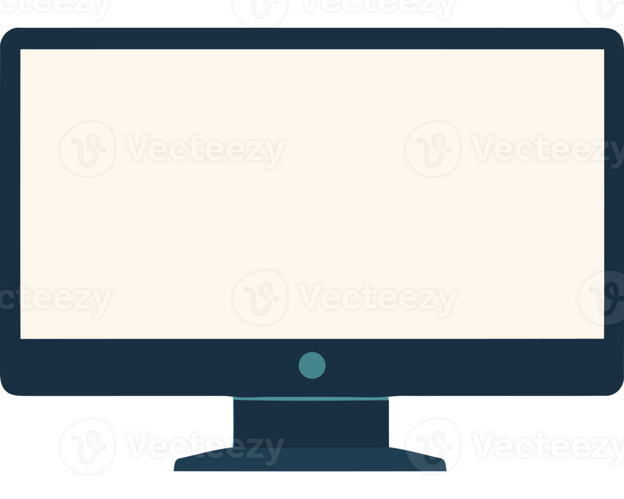 A computer monitor with a blank screen png