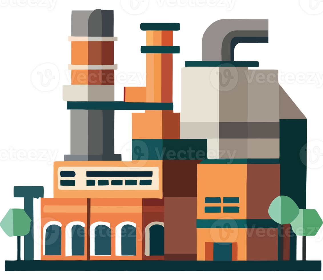 An illustration of a factory building png