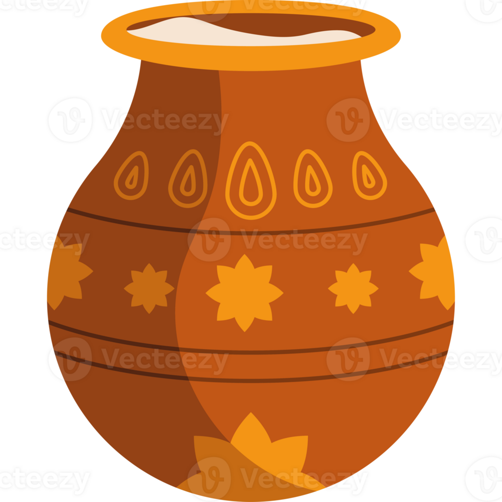 An illustration of a clay pot png