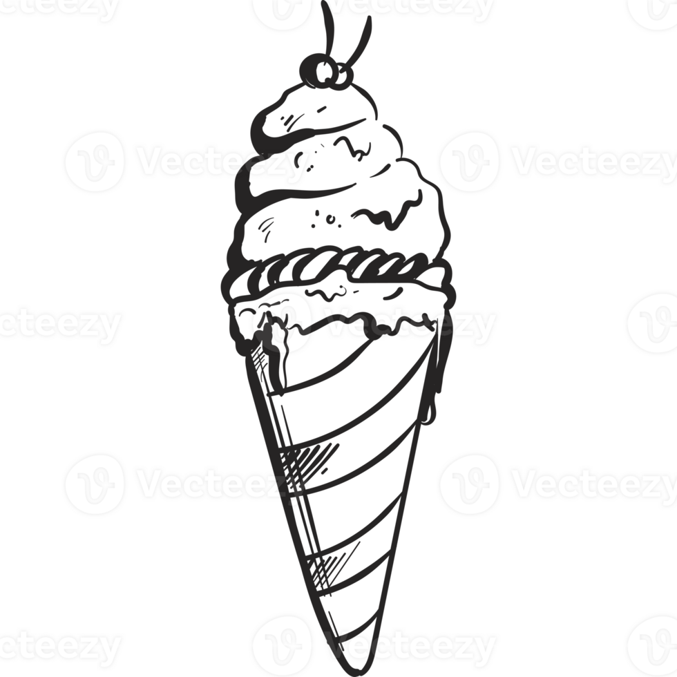 Ice cream cone illustration png