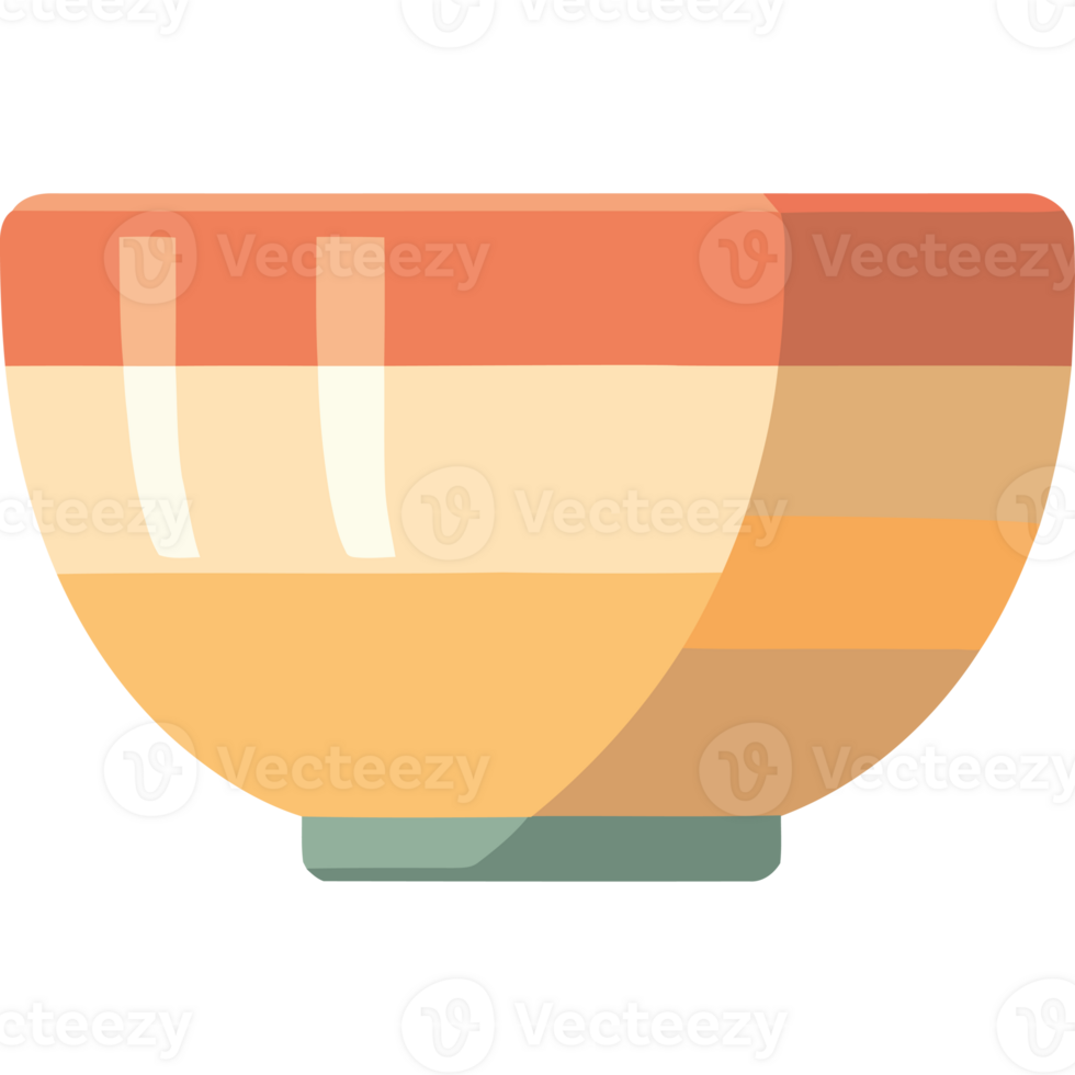 A bowl with a colorful stripe pattern png