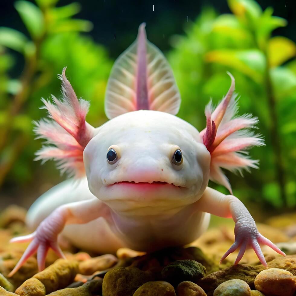 Axolotl in sea photo