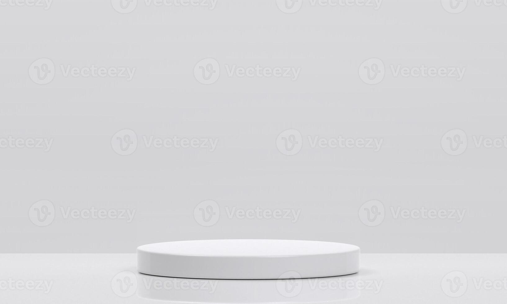 White product display podium in studio room, for display presentation photo