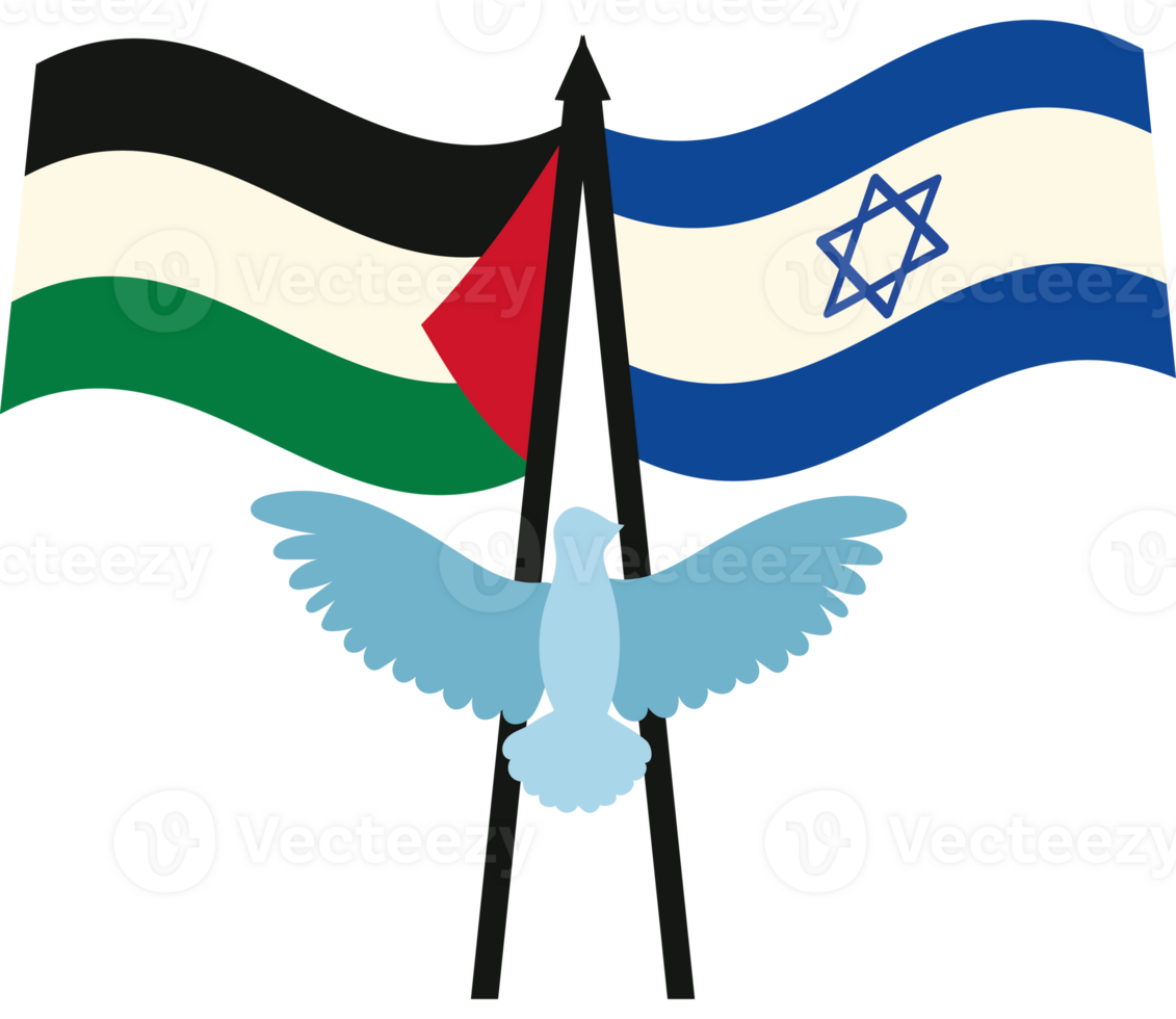 Israeli and palestinian flags png