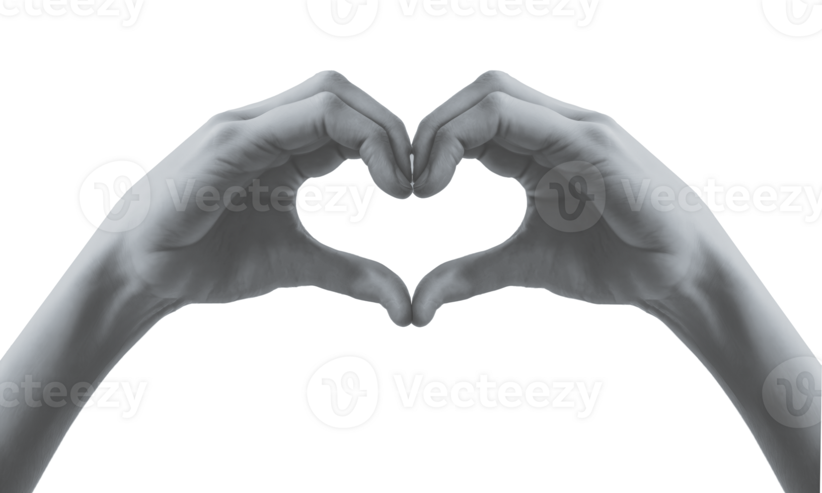 Hand of statue folded in the form of a heart, expresses love, for collage. Statue hand without background.. Contemporary art, creative collage. Modern design png