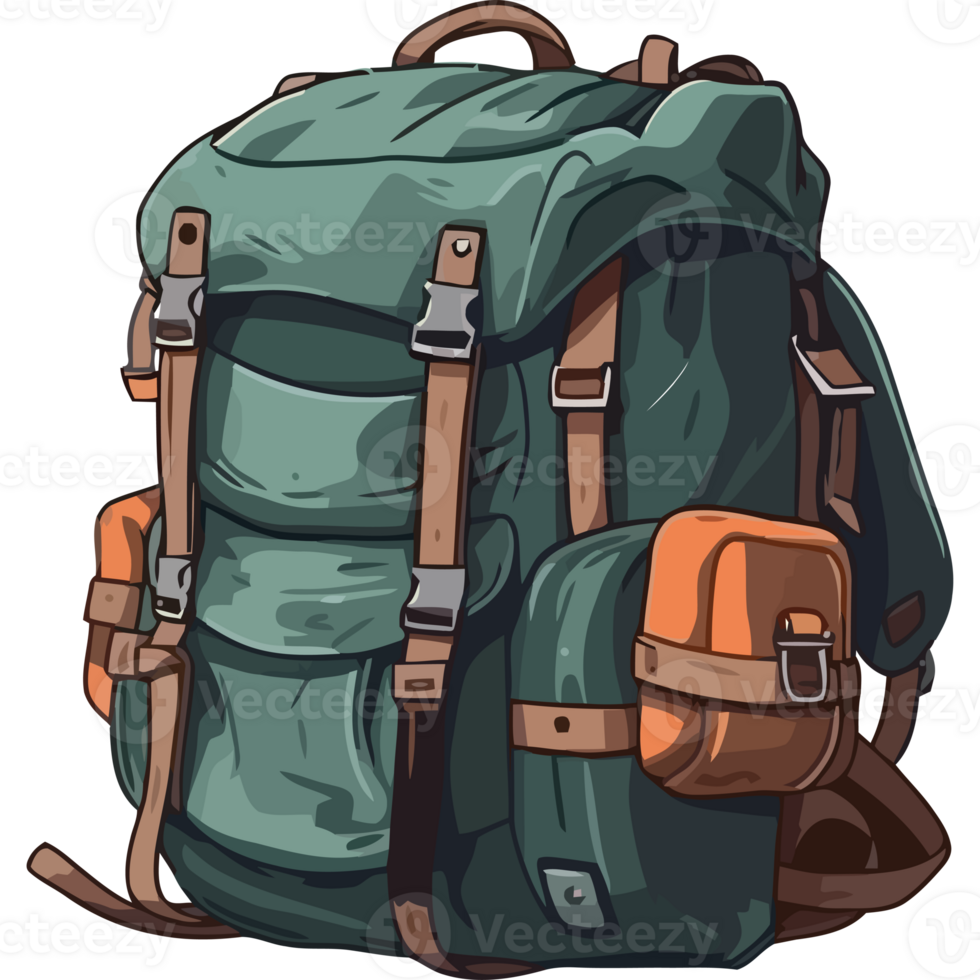 A backpack with straps and straps png