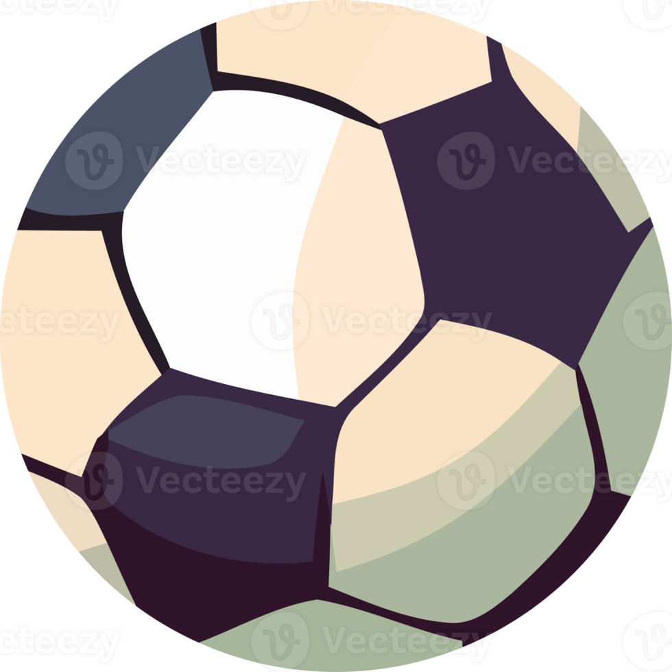 A soccer ball with a black and white design png