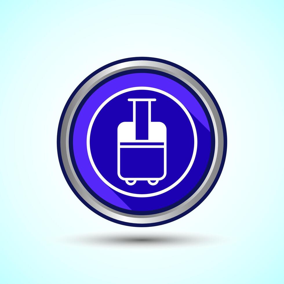 Luggage Icon Button Design Illustration. Travel Baggage Icon11 vector