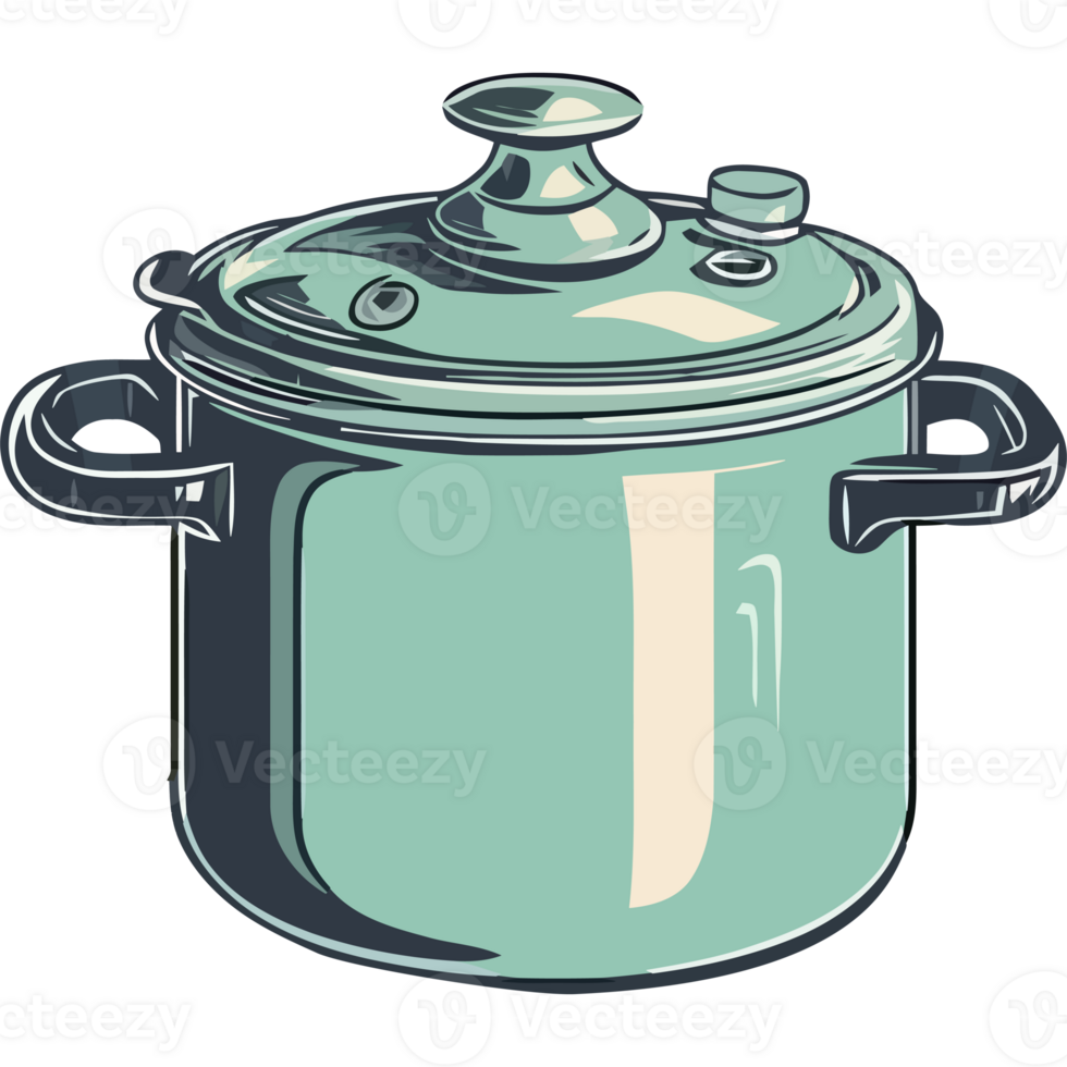 A green pot with a lid on it png