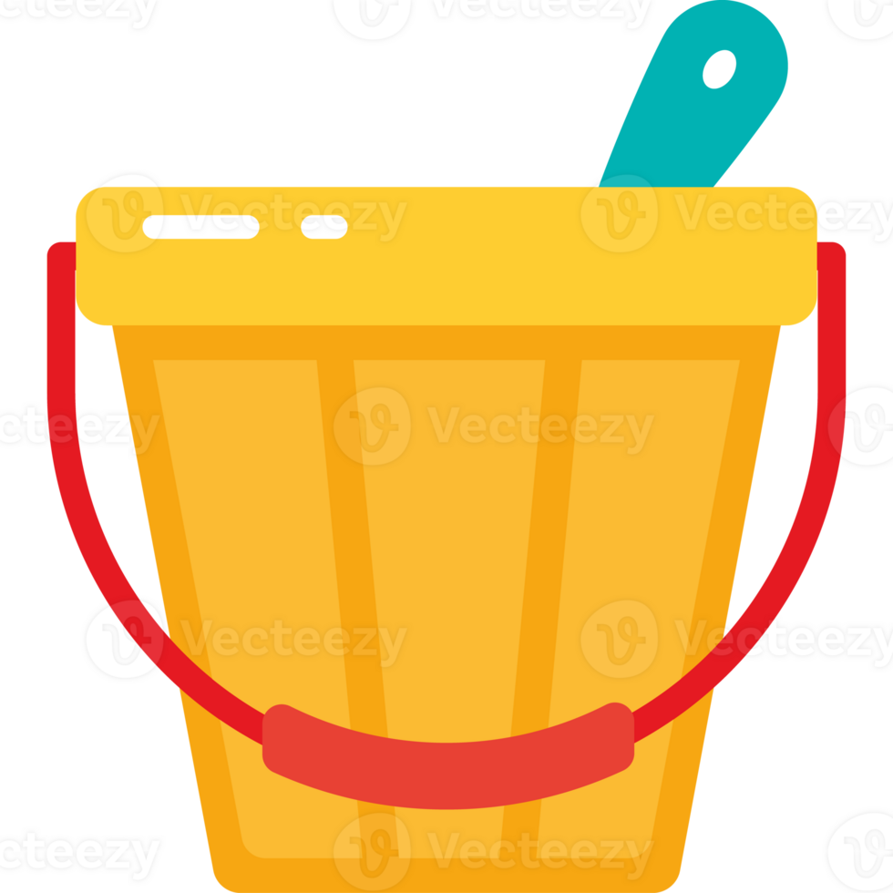 A bucket with a spoon in it png