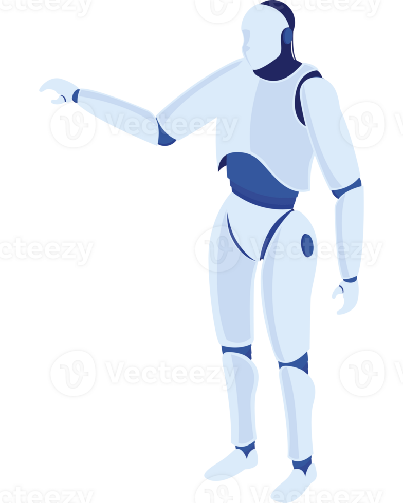 A robot pointing at something png