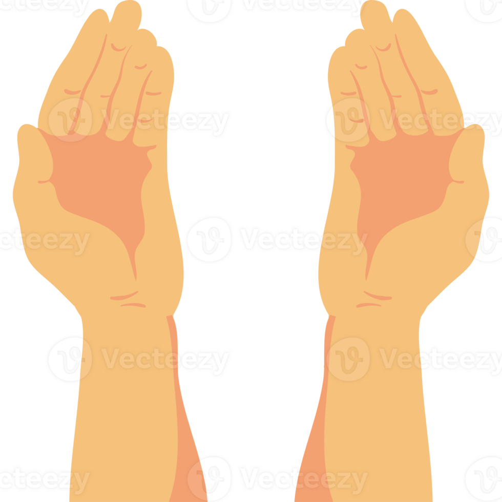 Two hands are shown with one palm up png