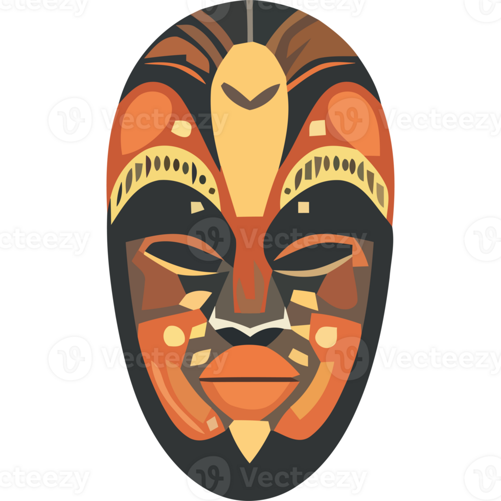 An african mask with a tribal design png