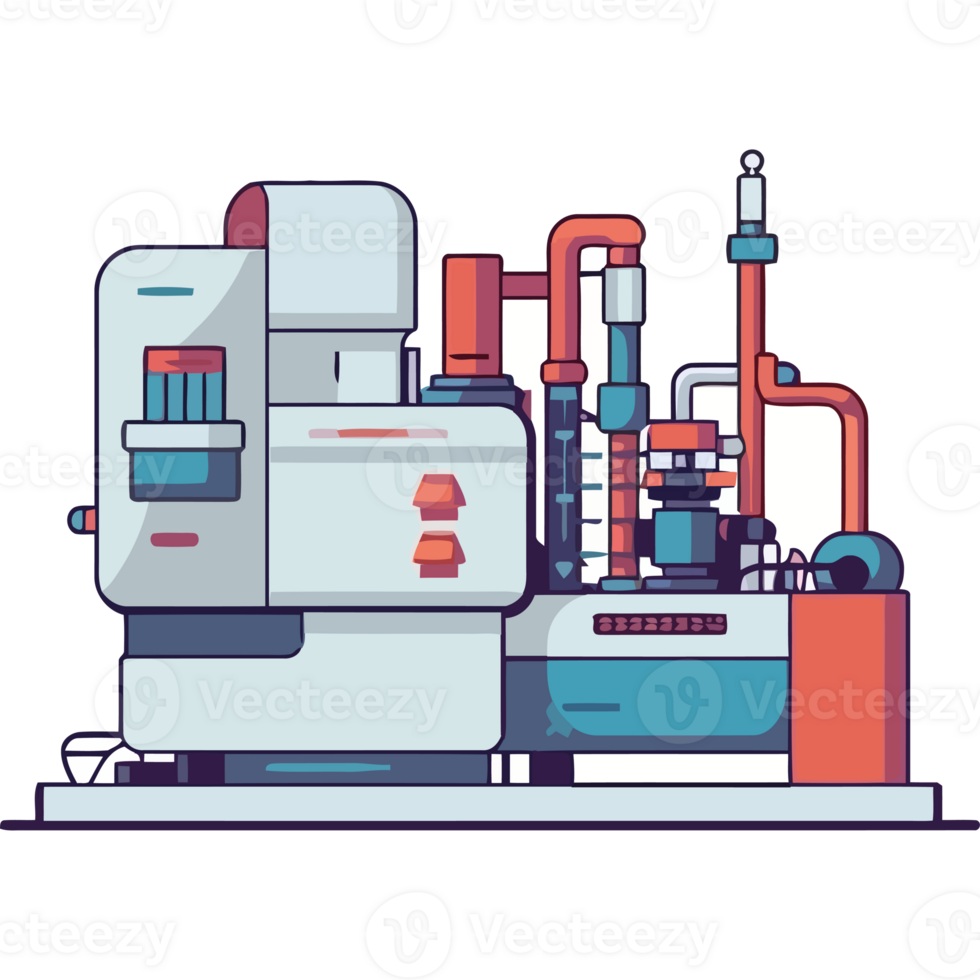 A machine with pipes and valves on it png