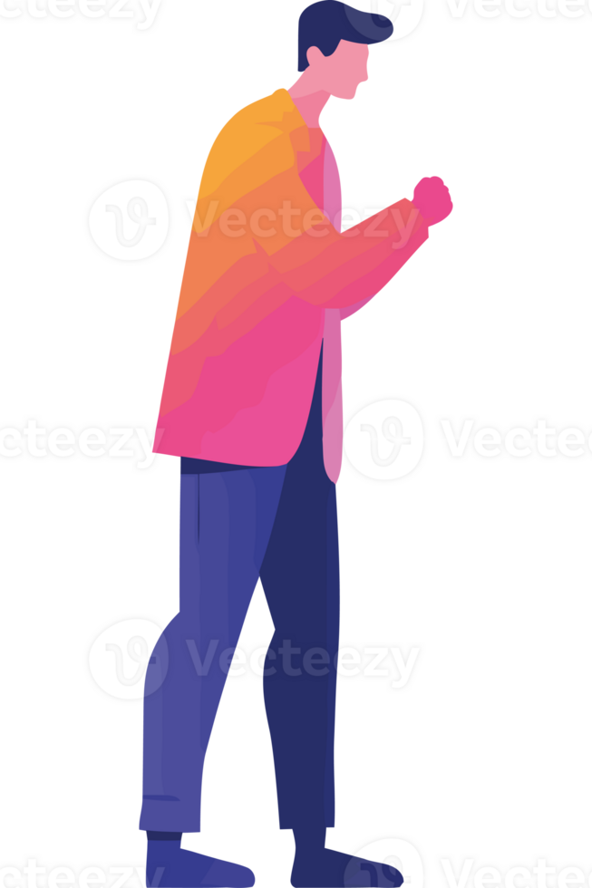 Man walking with his hands in his pockets png