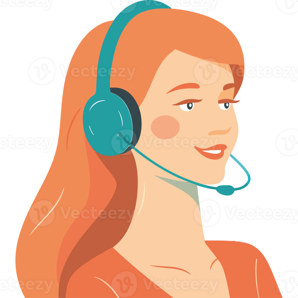 Call center agent illustration png
