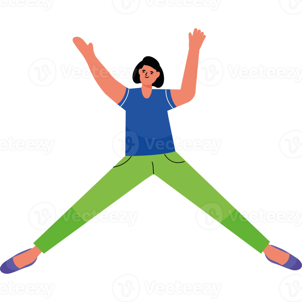 A man jumping in the air with his arms up png