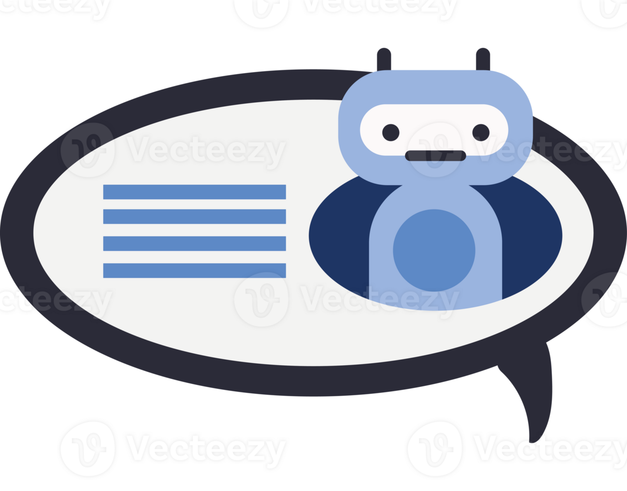 Bot chat with a speech bubble png
