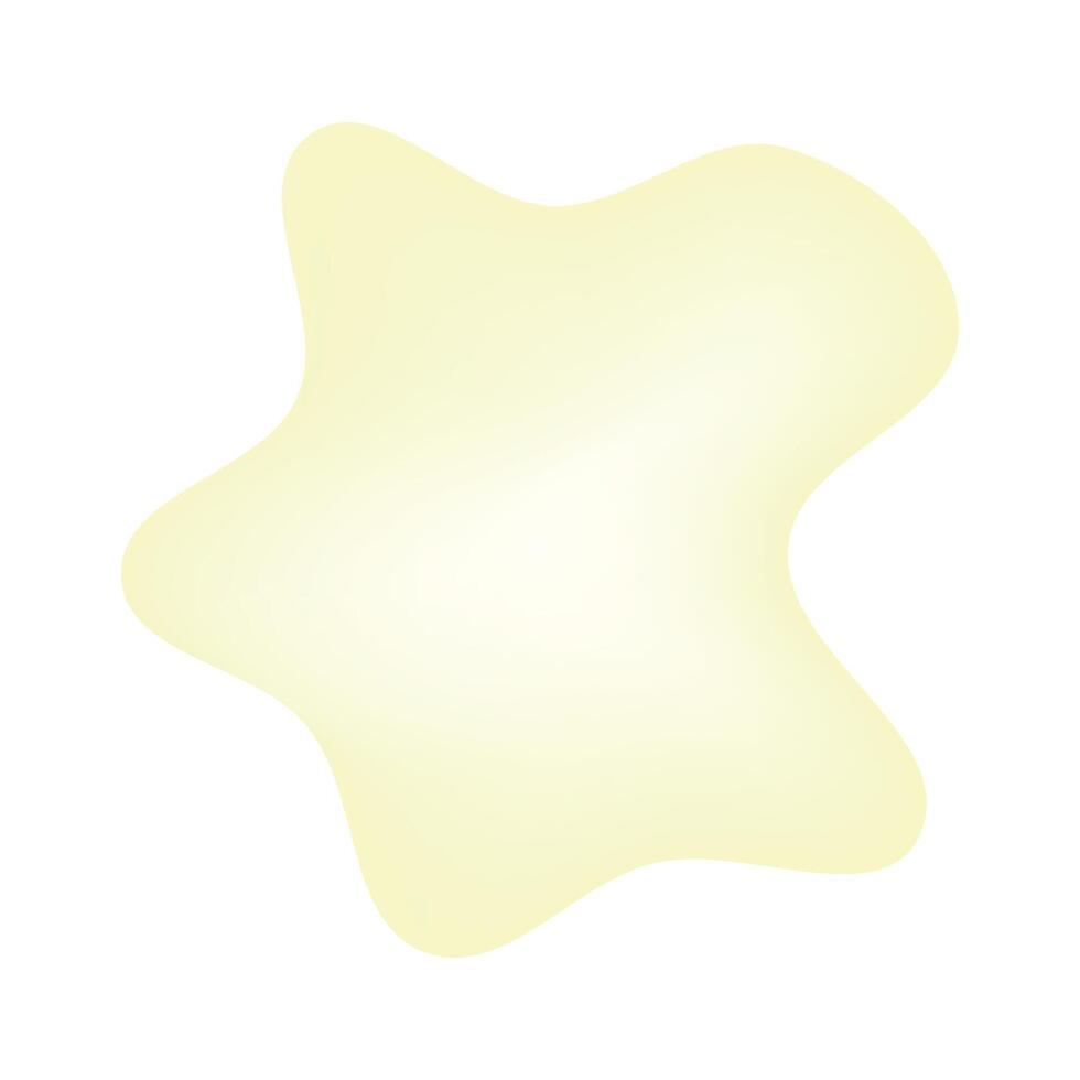a yellow fluid shaped object on a white background vector