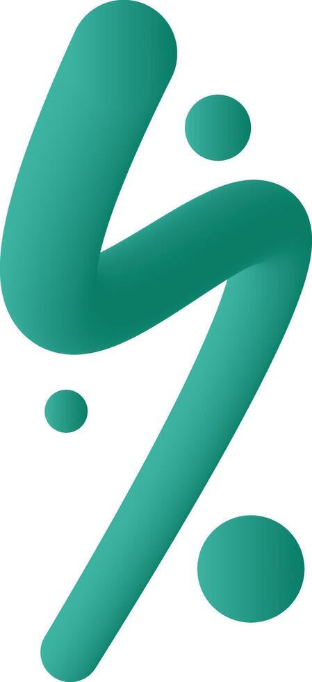 Dynamic Green Curves and Liquid Abstract Art Set vector