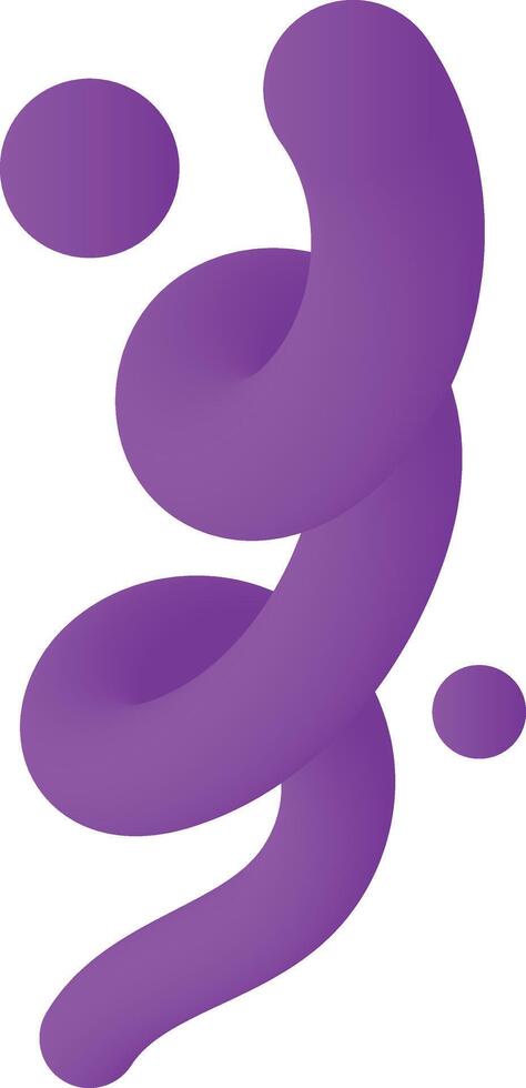 Fluid Purple Lines. Abstract Curve Patterns, Creative Liquid Elements vector