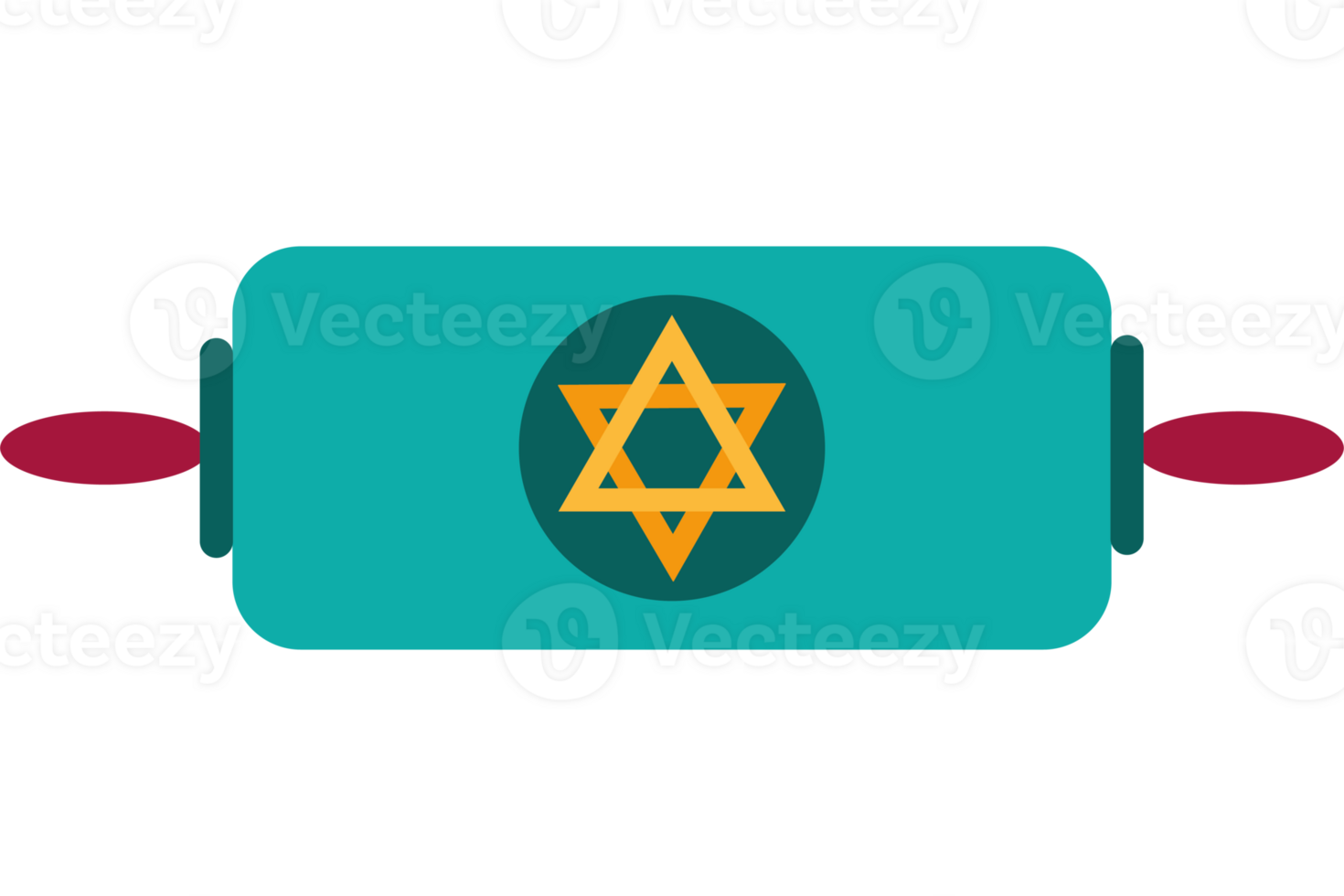 A rolling pin with a star of david on it png