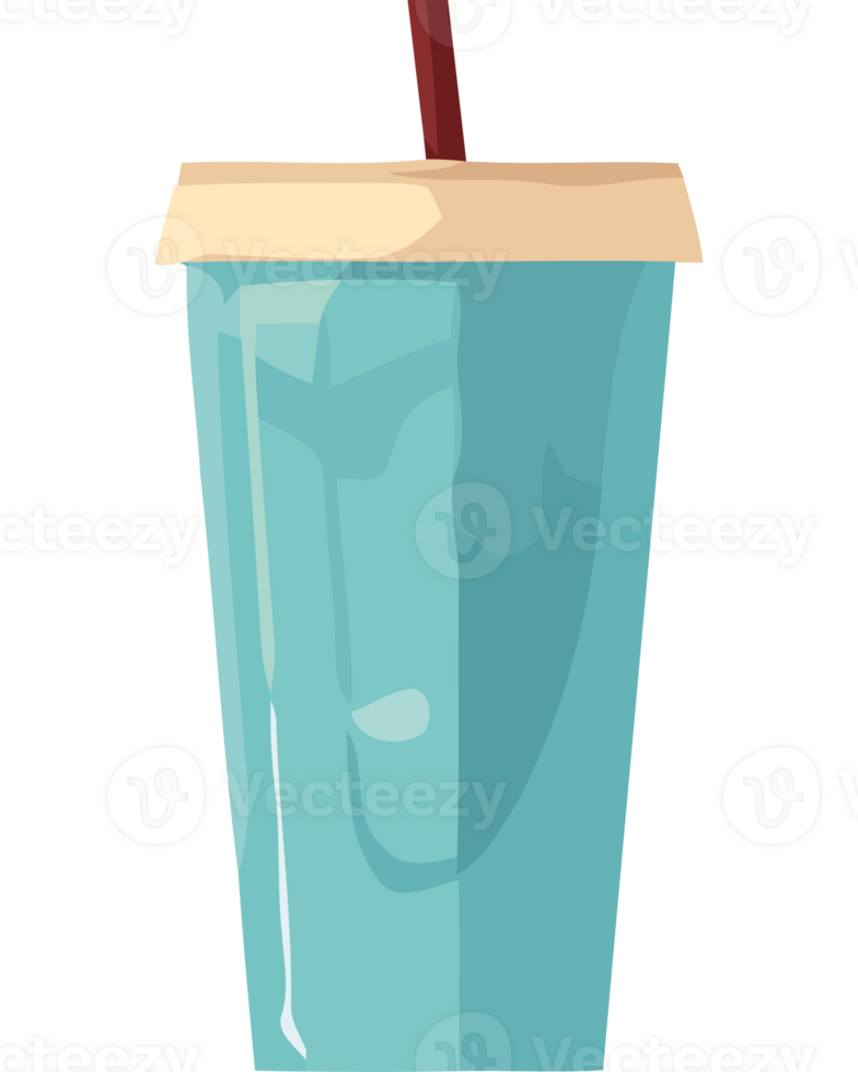 A blue drink with a straw and a straw png