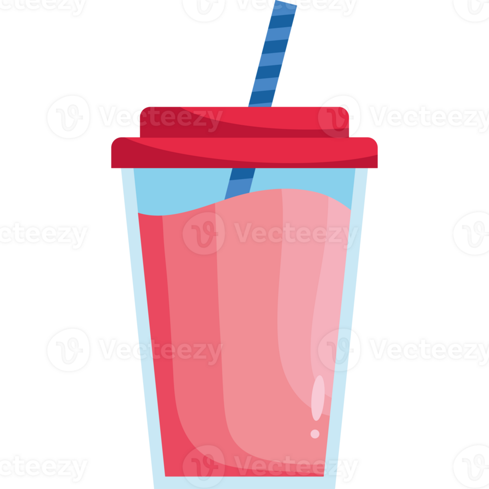 A drink in a cup with a straw png