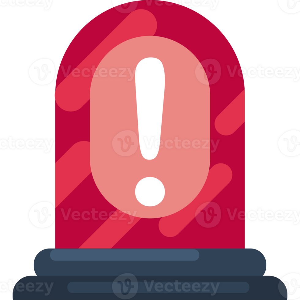 A red light with an exclamation mark on it png