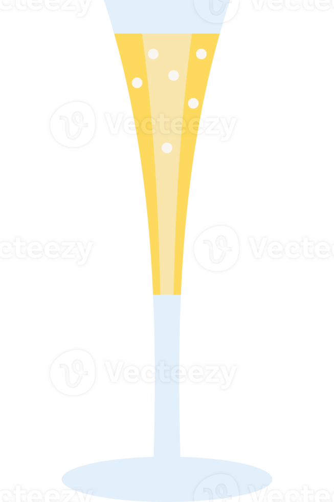 A glass of champagne with bubbles on the rim png