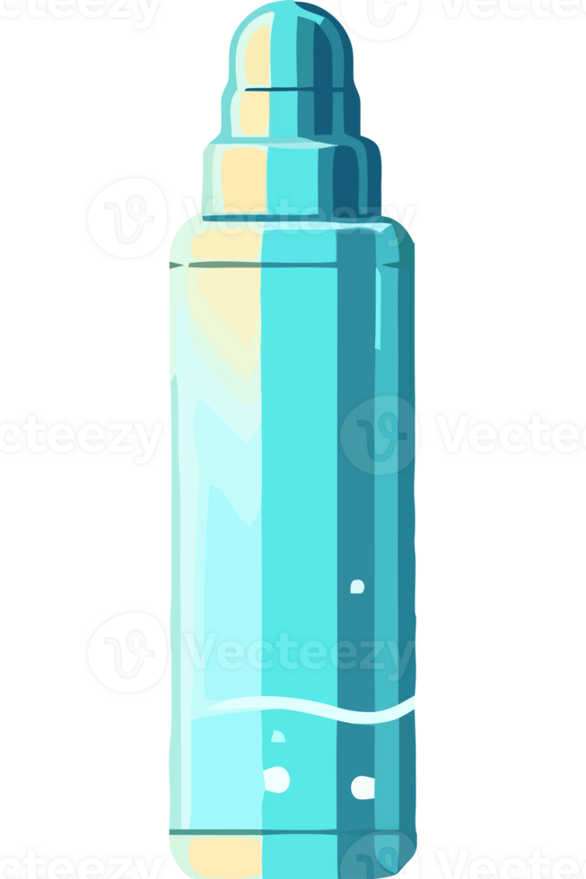 A blue bottle with water in it png