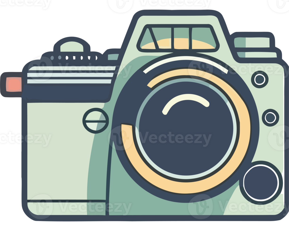 A camera icon with a green lens png