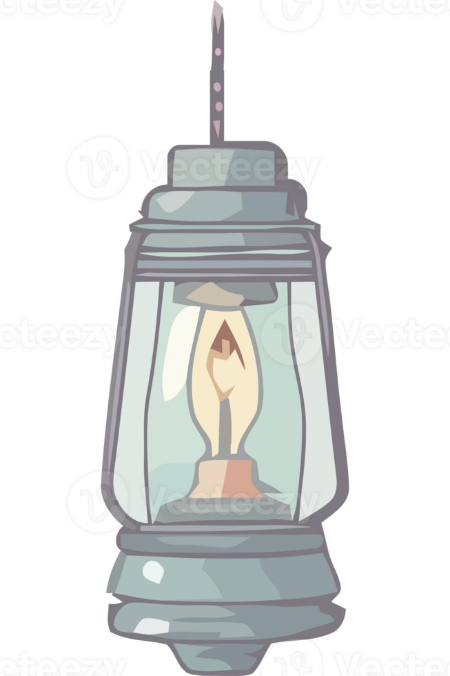 A lantern with a light inside it png