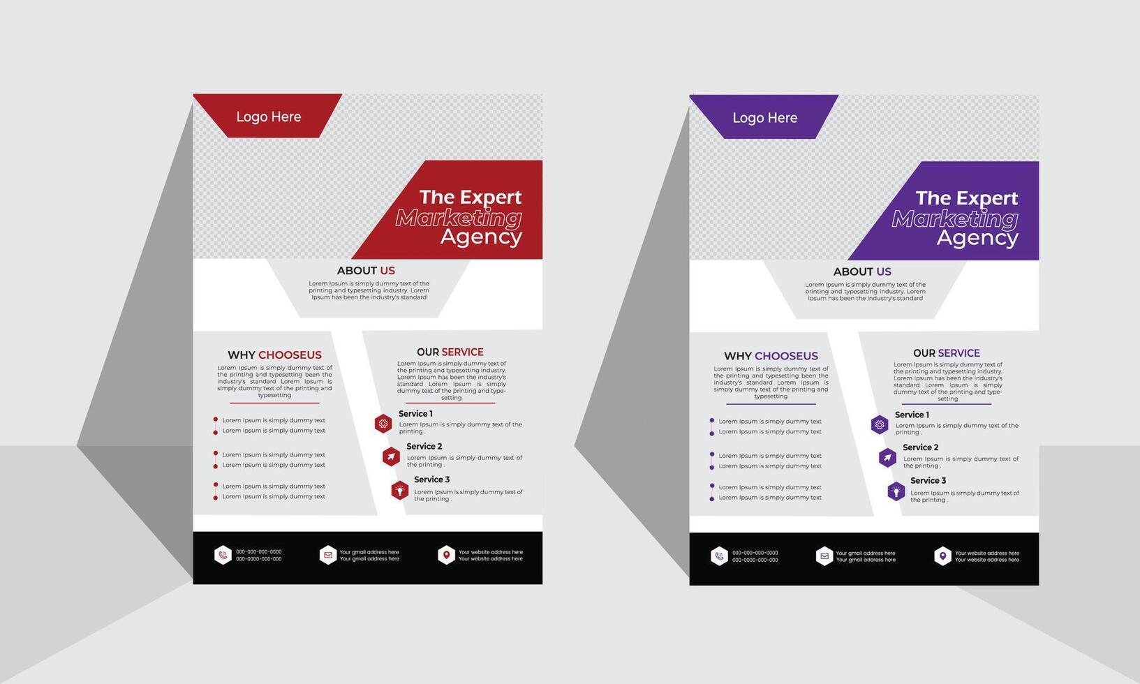Business flyer brochure templates design vector