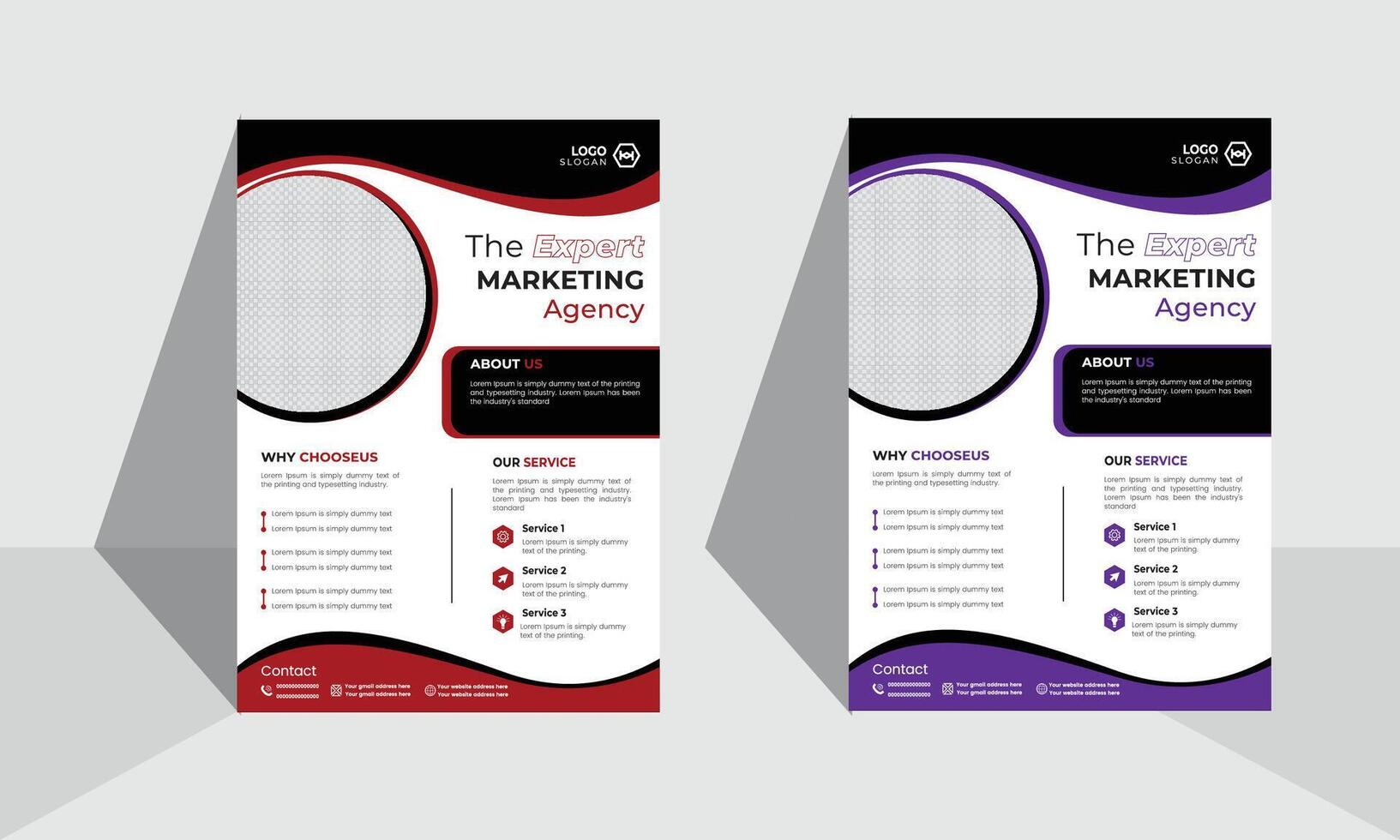 modern business flyer design vector