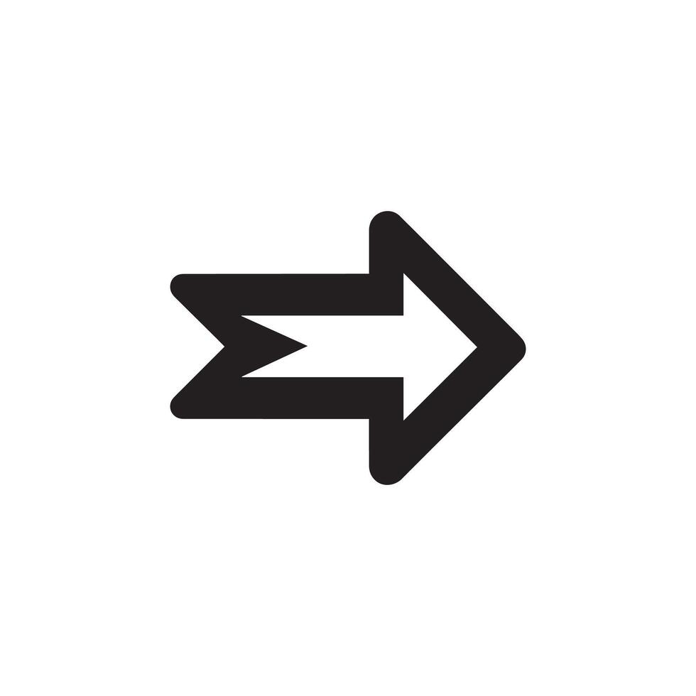 thin of thick unique arrows vector