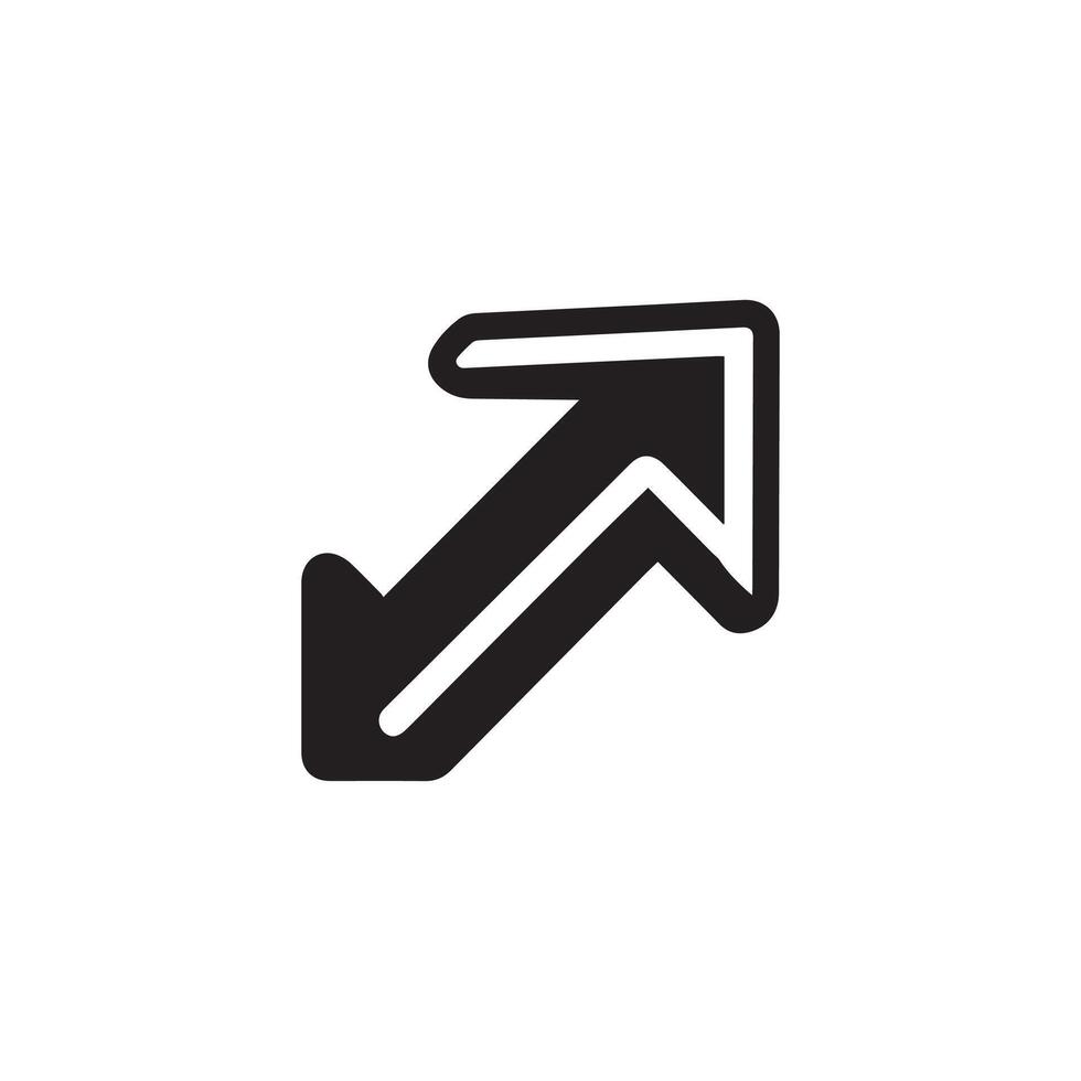 thin of thick unique arrows vector