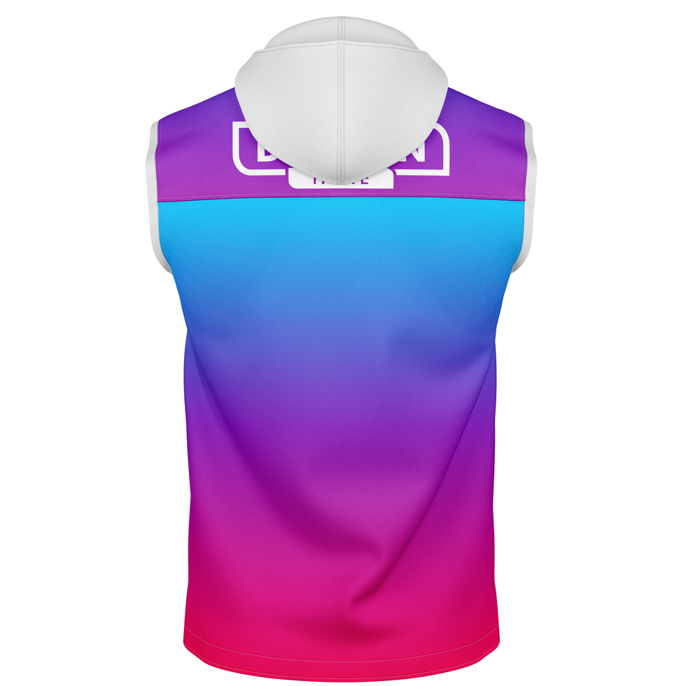 Vest Hoodie Mockup Back View psd