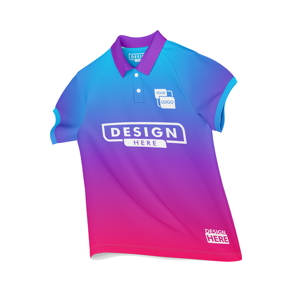 Floating Poloshirt jersey mockup front view psd
