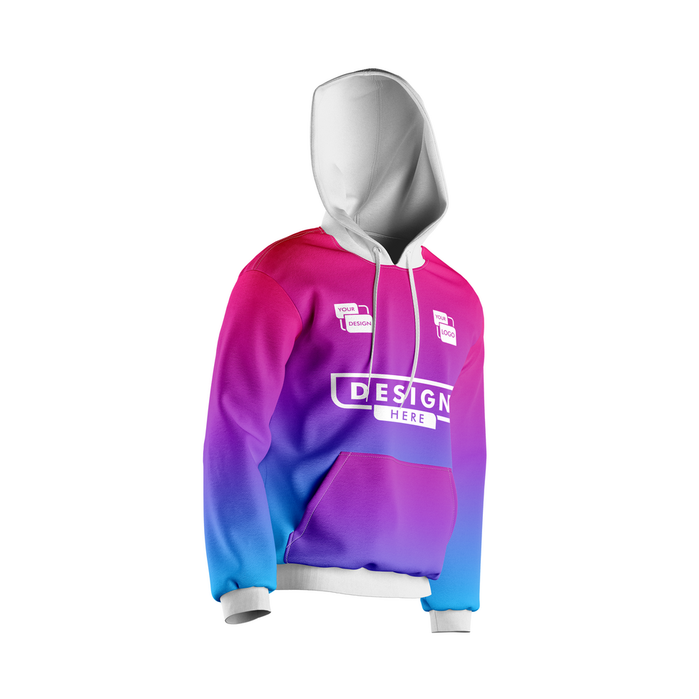 Hoodie fleece jacket mockup front view psd