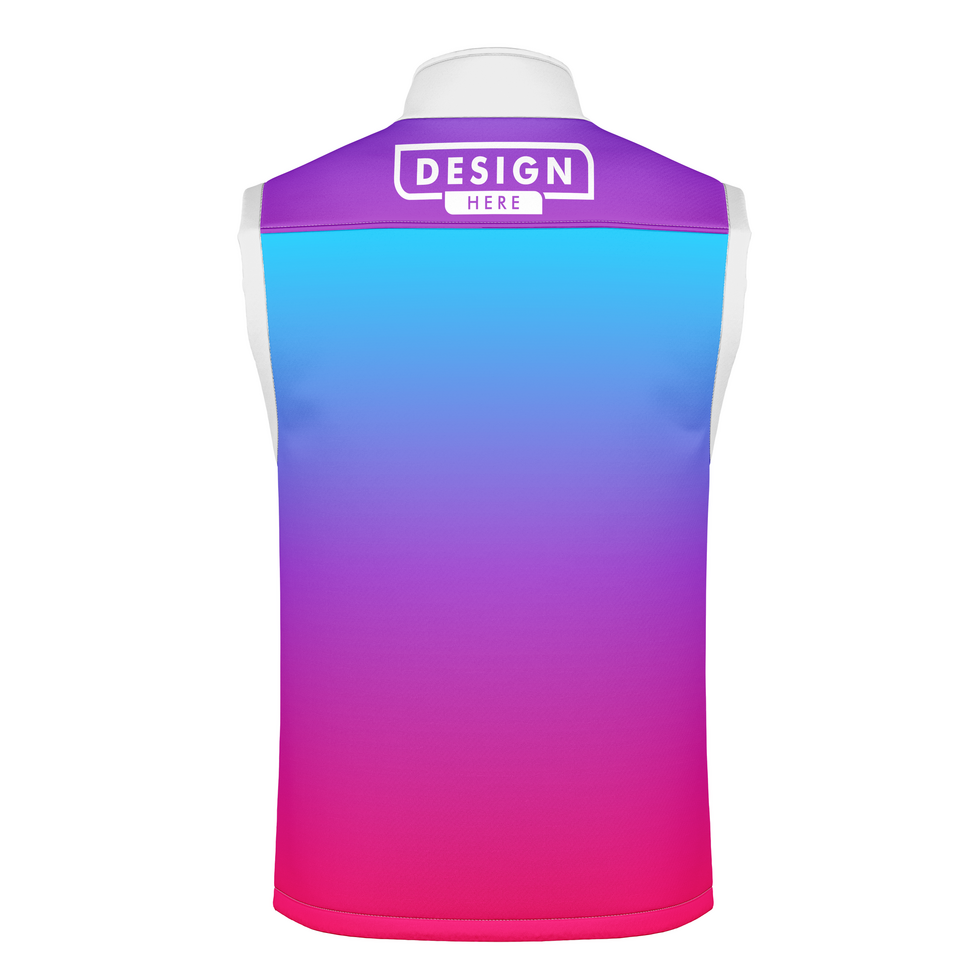 Turtle neck vest jersey mockup back view psd
